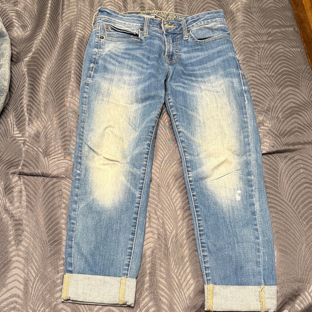 American Eagle Outfitters Men's Light Blue Skinny Jeans